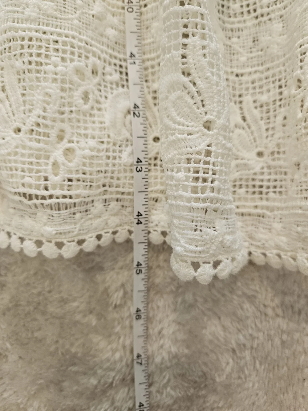 NWT Steve Madden Lace Cream Midi Dress Size 2 White Summer Vacation Feminine - Picture 7 of 9